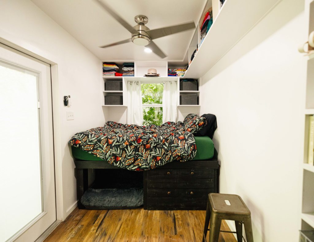 shipping container duplex bedroom