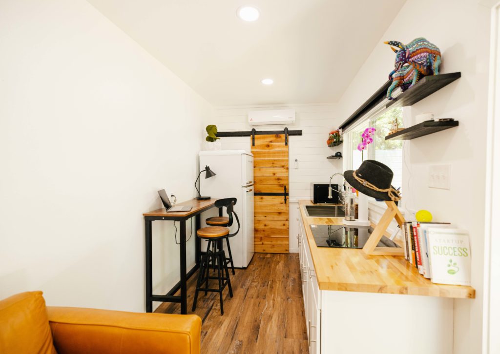 shipping container duplex kitchen